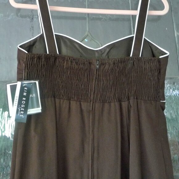 BROWN SUNDRESS WITH BUILT IN BRA SIZE 10 - Picture 8 of 11